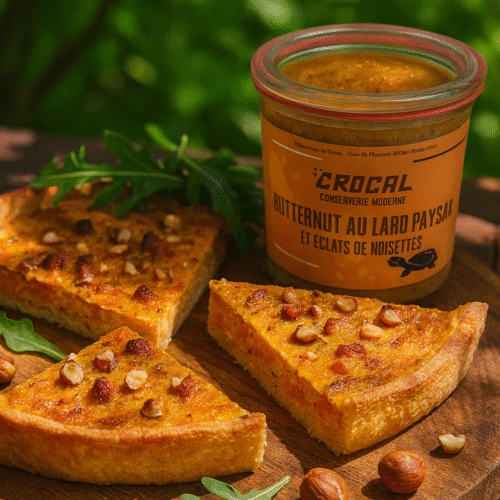 Photo de la Quiche d automne au tartinable Crocal butternut lard paysan et noisettes